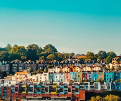 Colourful houses in Clifton Wood